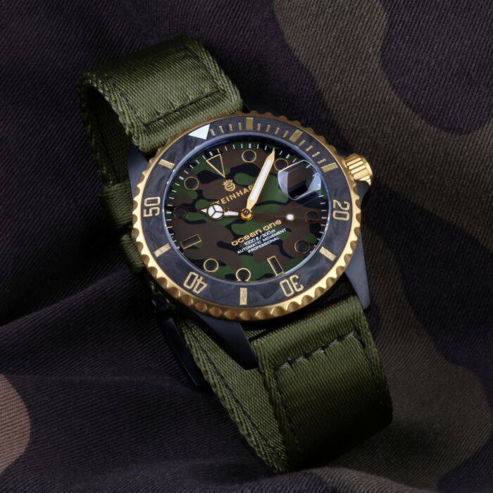 Steinhart Ocean 39 black MILITARY Camouflage Taucheruhr Super Sparpreis