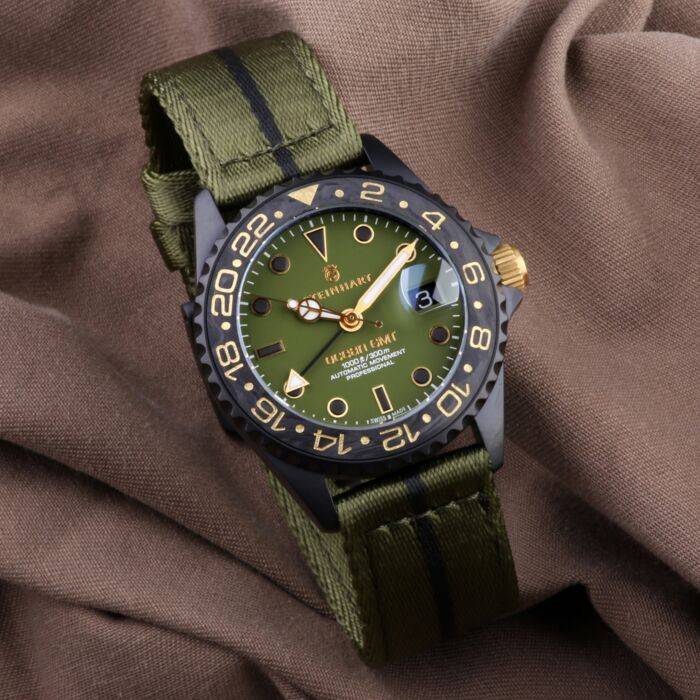 Steinhart Ocean 39 GMT black MILITARY khaki Taucheruhr Bis zu 60% Rabatt