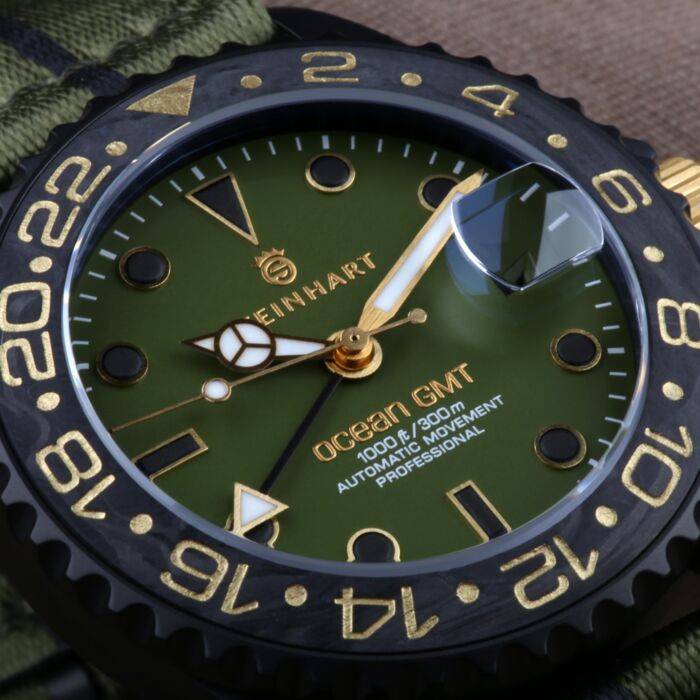 Steinhart Ocean 39 GMT black MILITARY khaki Taucheruhr Bis zu 60% Rabatt