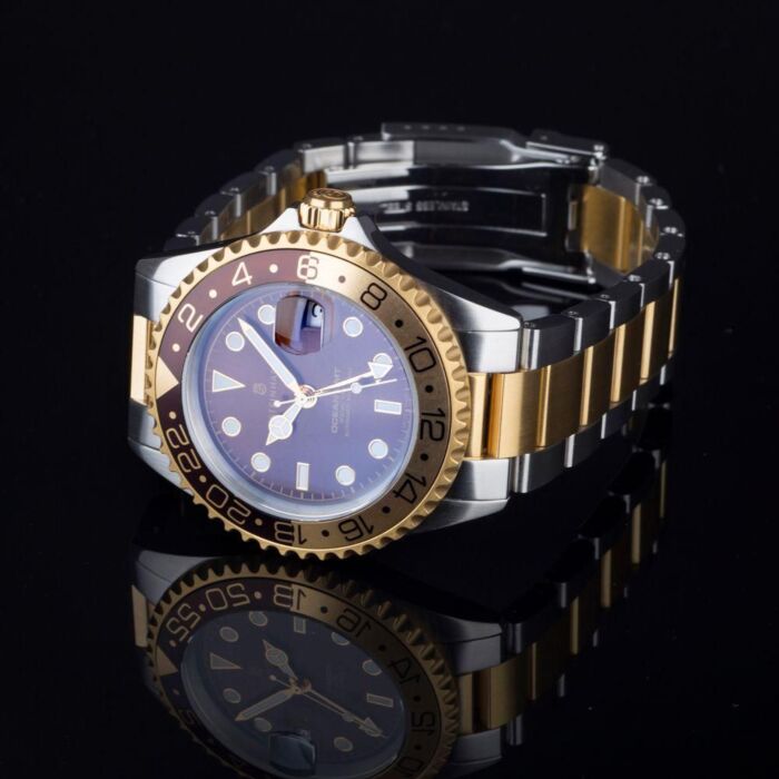 Steinhart Ocean One GMT two- tone CHOCOLATE Taucheruhr Kostenloser Versand international