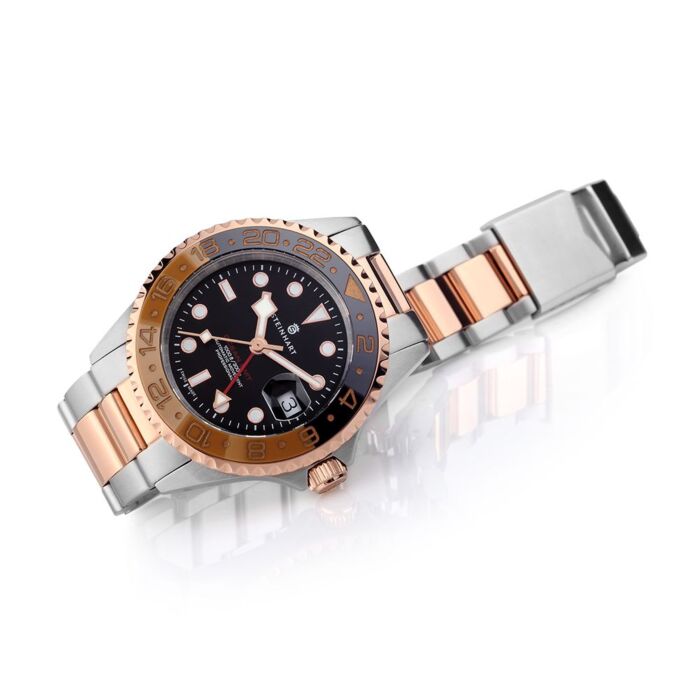 Steinhart Ocean One GMT two-tone BLACK/KHAKI Taucheruhr Fabrikladen