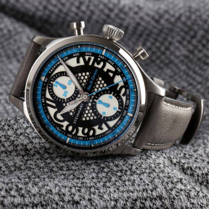 Steinhart NAV.B-CHRONO 42 SKELETON blue Limitierter Zeitrabatt