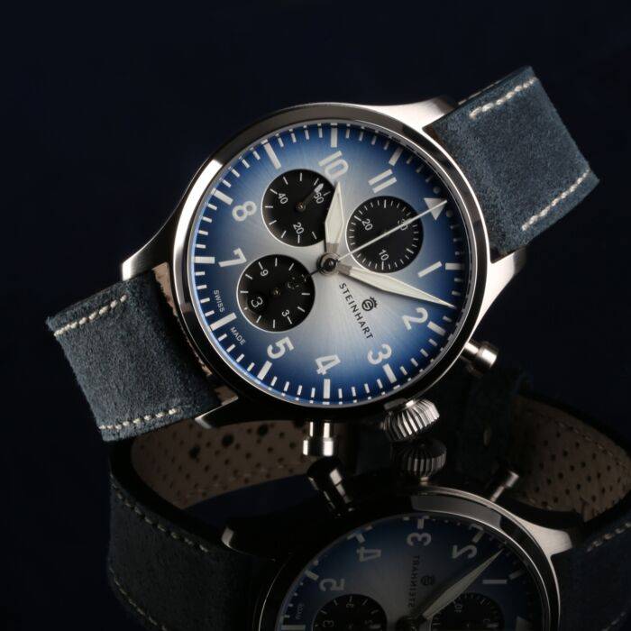 Steinhart Pilot Chronograph 42 blue SUMMER EDITION Jubiläumsangebot