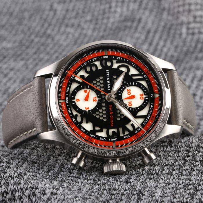 Steinhart NAV.B-CHRONO 42 SKELETON orange Top Angebot