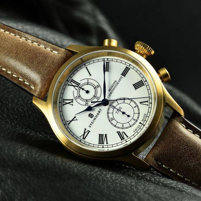 Steinhart Marine-Chronograph Bronze Premium Römisch Räumungsverkauf