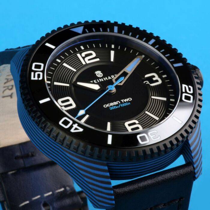 Steinhart Ocean 2 premium Carbon Blue Taucheruhr Muttertagsangebot