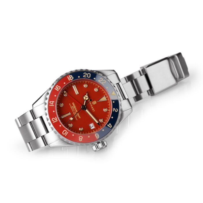 Steinhart Ocean 39 vintage GMT premium red ceramic Valentinstagsangebot