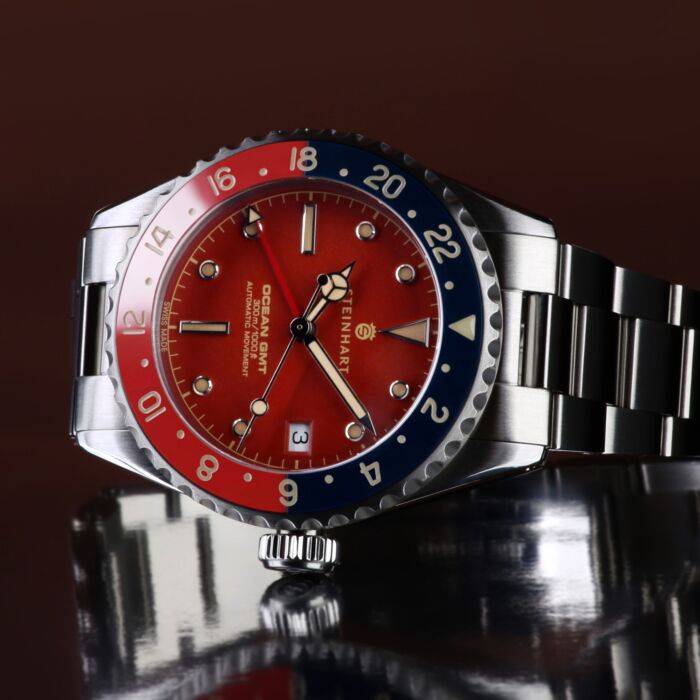Steinhart Ocean 39 vintage GMT premium red ceramic Valentinstagsangebot