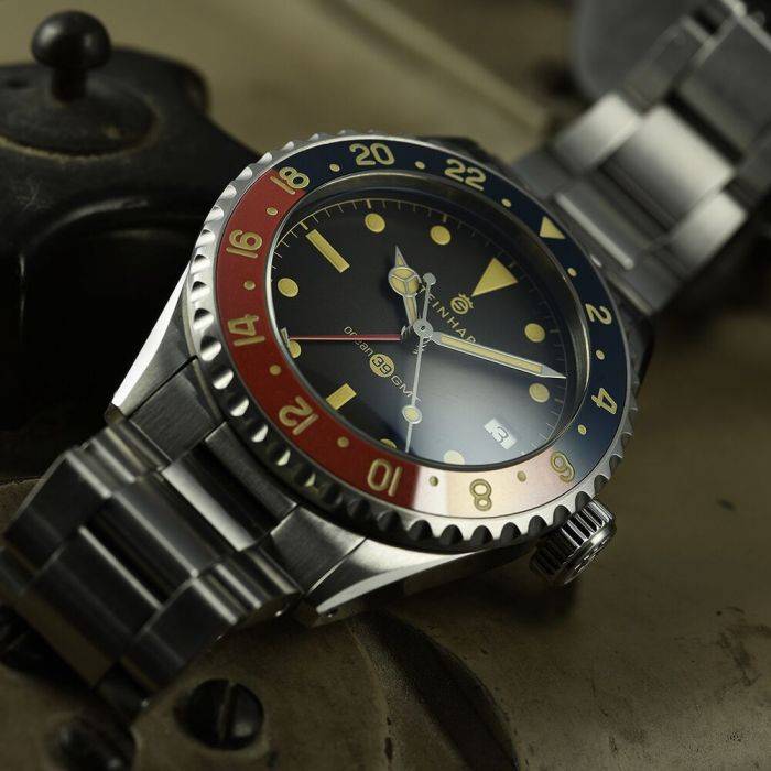 Steinhart Ocean 39 vintage GMT premium BLUE-RED Ceramic Jubiläumsangebot