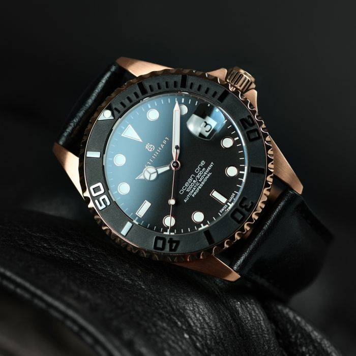 Steinhart Ocean 39 PINK-GOLD Ceramic Taucheruhr Heißer Verkauf