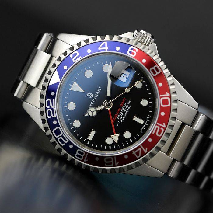 Steinhart Ocean One GMT BLUE-RED Taucheruhr Zeitlich begrenztes Angebot