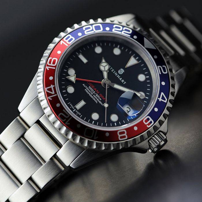 Steinhart Ocean One GMT BLUE-RED Taucheruhr Zeitlich begrenztes Angebot