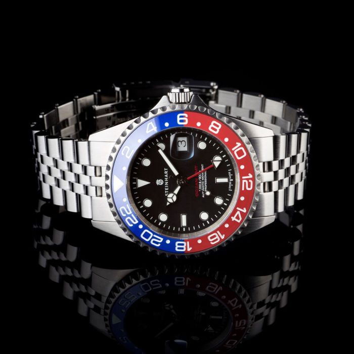 Steinhart Ocean One GMT BLUE-RED. 2 Ceramic Taucheruhr Saisonale Angebote