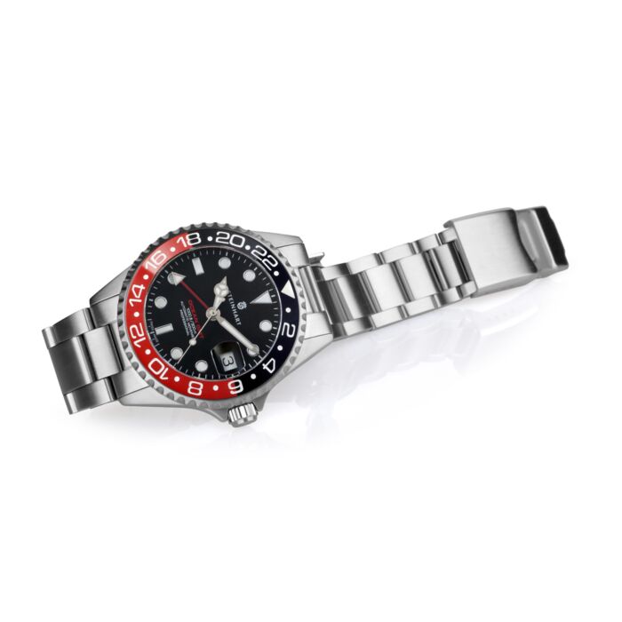 Steinhart Ocean 39 GMT BLACK-RED Ceramic Taucheruhr Räumungsverkauf