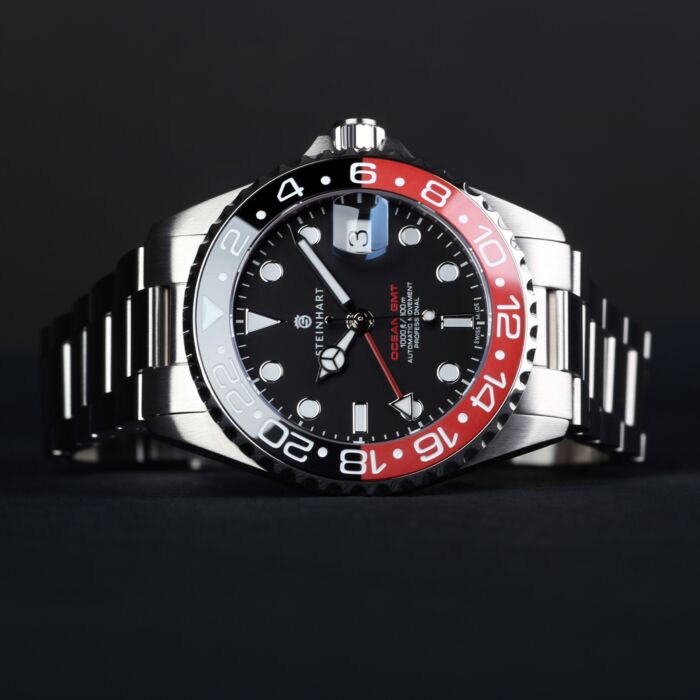 Steinhart Ocean 39 GMT BLACK-RED Ceramic Taucheruhr Räumungsverkauf