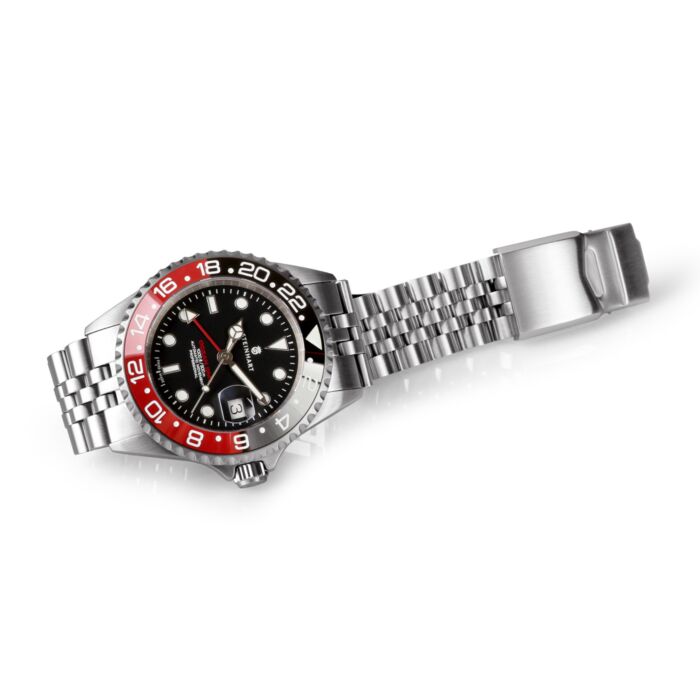 Steinhart Ocean One GMT BLACK-RED. 2 Ceramic Taucheruhr Super Sparpreis