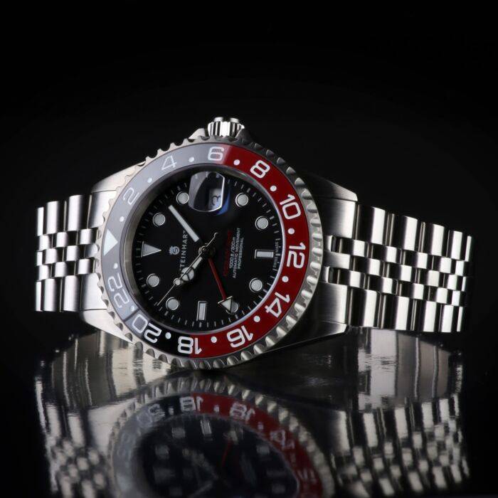 Steinhart Ocean One GMT BLACK-RED. 2 Ceramic Taucheruhr Super Sparpreis