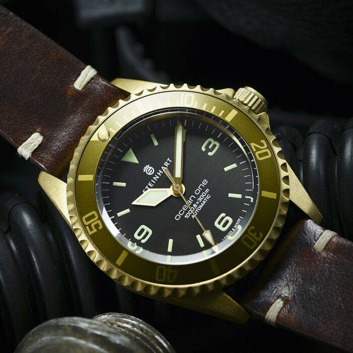 Steinhart Ocean One Bronze LIGHT-BROWN Taucheruhr Sonderangebot der Fabrik