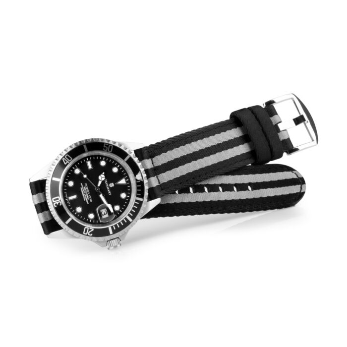 Steinhart Natoband schwarz/grau Top Angebot