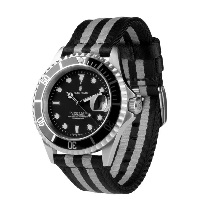 Steinhart Natoband schwarz/grau Top Angebot