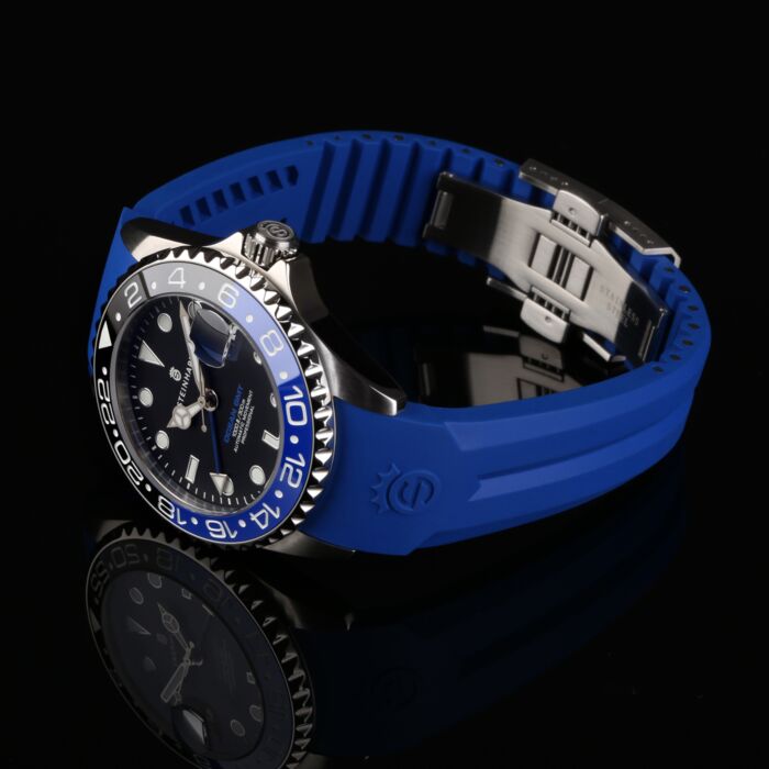 Steinhart Kautschukband blau 20x16 mm für Ocean 39 mit Schließe Stahl Muttertagsangebot