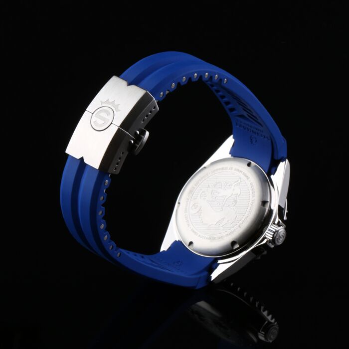 Steinhart Kautschukband blau 20x16 mm für Ocean 39 mit Schließe Stahl Muttertagsangebot